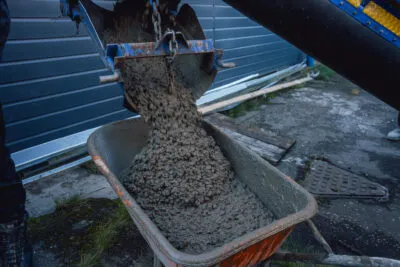 Concrete being poured and mixed on site | Forth Valley Concrete